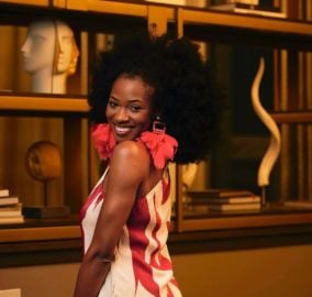 Seafoam Nonso Square top flower petal earrings Trufacebygrace at Truface by Grace